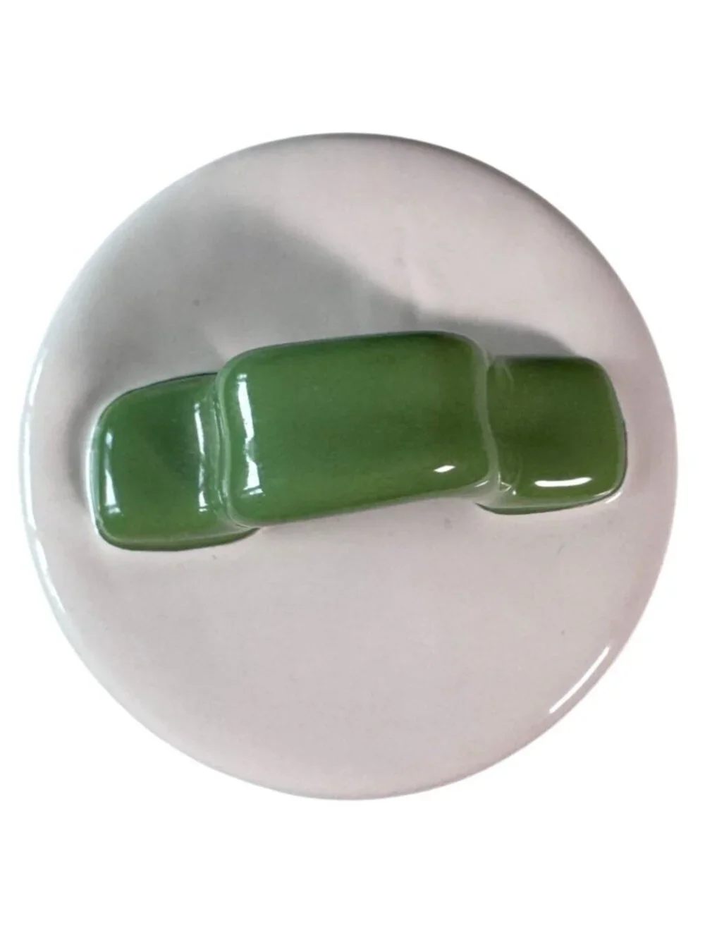 Rae Dunn Shamrocks Ceramic Jar With Lid Green Top White Body Artisan Collection